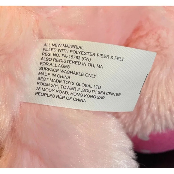 Best Made Toys‎ Pink Plush Bunny Polka Dot Ears & Feet Easter Stuffed Animal NEW - Picture 8 of 8